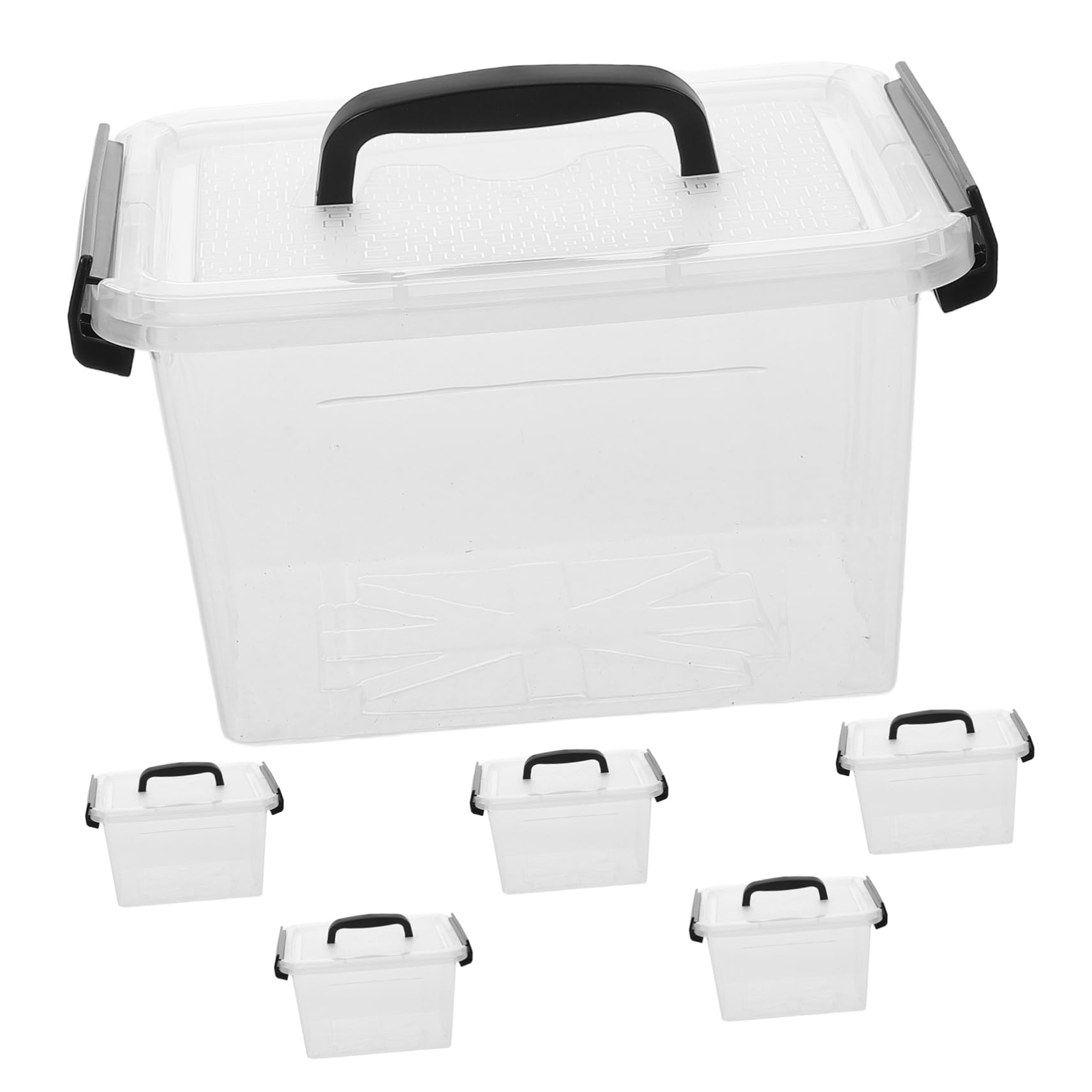 ULTECHNOVO 6stücke Aufbewahrungsbox Klein Aus Plastik Mit Deckel Praktische Lösung Zur Aufbewahrung Von Schreibwaren Make-up Und Schmuck Robuste Ausführung Und Effektive Sichtbarkeit