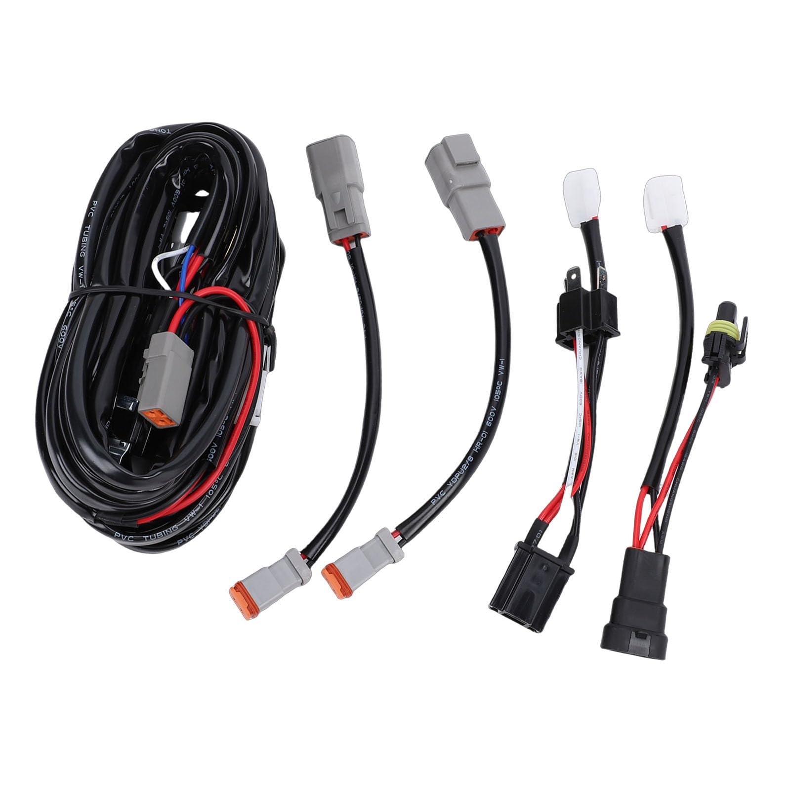 Tissting Kit Cableado Luces Altas Conector Doble - Kit Cableado Vehículos, Camiones, SUV, Pickup, Motocicletas, Instalación Sencilla