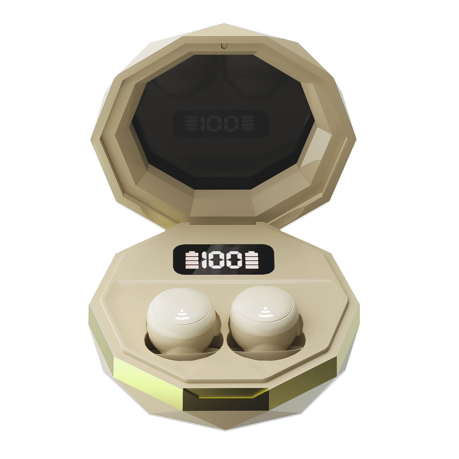 Sleep Earbuds Mini Earbuds for Sleeping Side Sleep Wireless Headphones 8Hrs Single Charge HiFi Sound Comfortable Fit Beige