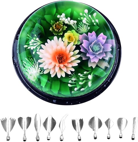 Miniatura 3 de Juego de herramientas de arte para pastel de gelatina 3D con jeringa, pudín, boquillas, agujas de acero inoxidable, puntas para hornear pastelería,