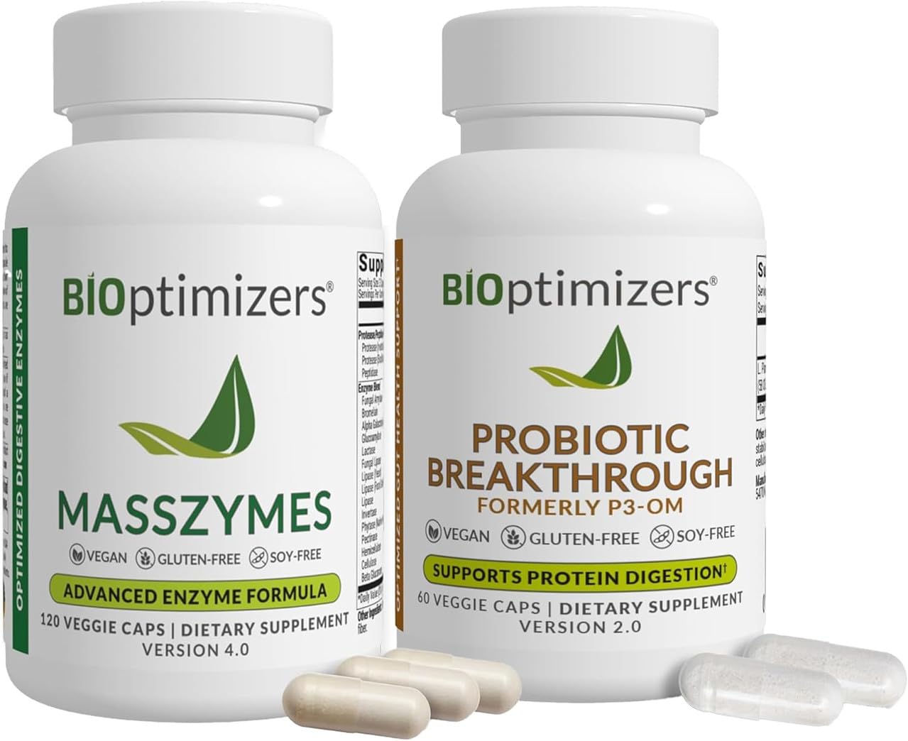 Evorina BIOptimizers MassZymes Digestive Enzymes - Probiotic Breakthrough Bundle – Gut Health & Bloating Relief – Prebiotic & Enzyme Support for Digestion, Energy, Health & Recovery – 180 Vegan Capsules | High Strength Herbal Supplement | Clean Label Ayurvedic Wellness-image-37