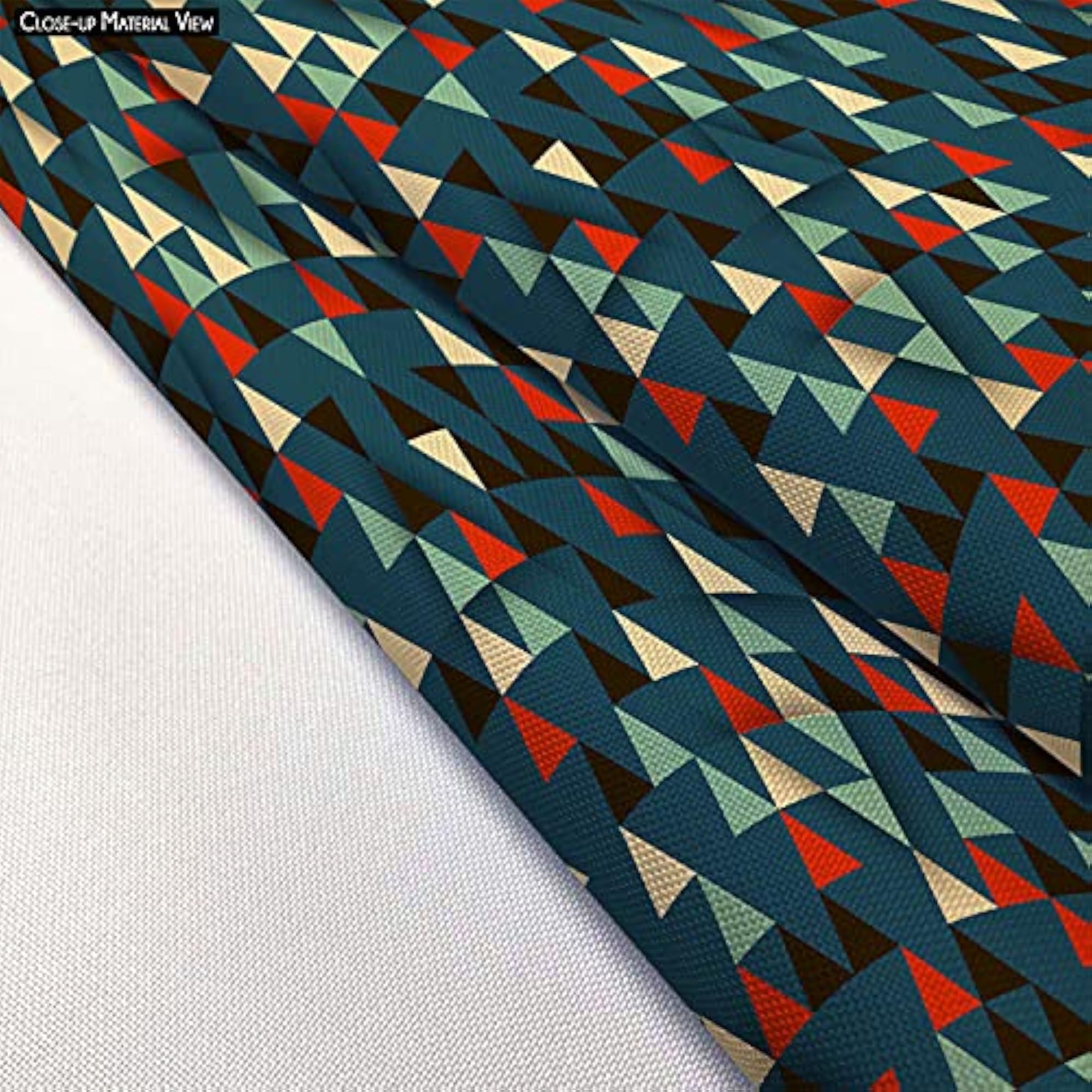 Dark Triangles Cotton Canvas Table Cloth Cover for Dining & Center Table