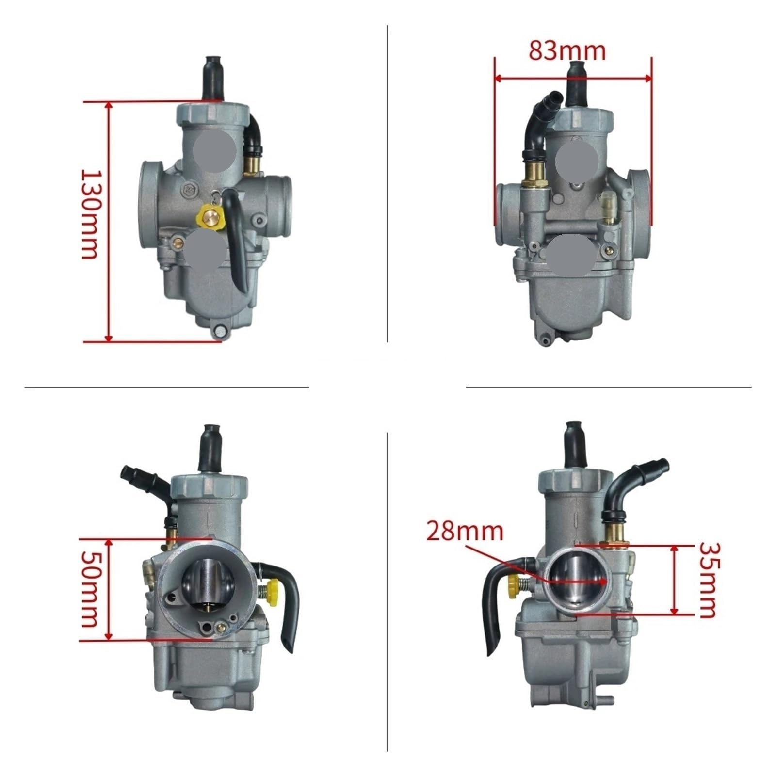 kit de carburador Carburador de motocicleta PE28 28mm para Keihin NSR PRO NSR150 100CC-250CC para Scooter ATV Dirt Bike