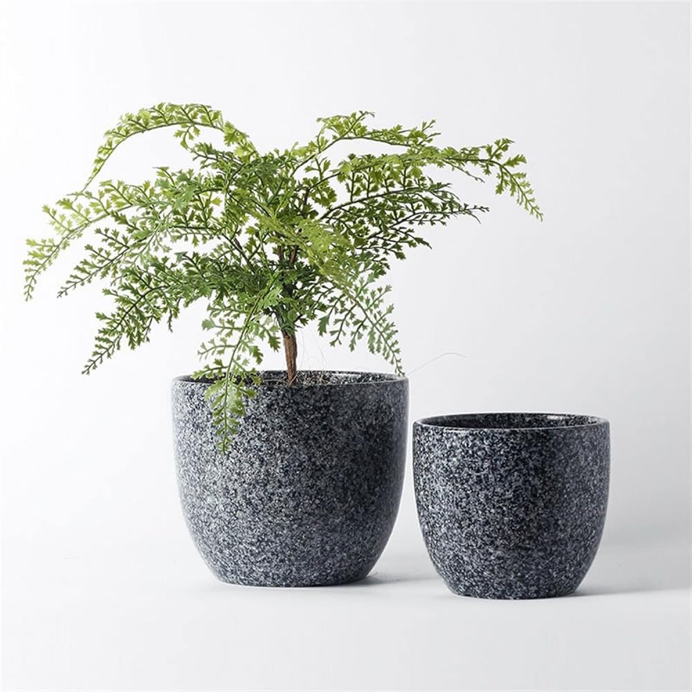 BIVVI Doniczka vintage, kreatywna okrągła doniczka na kwiaty z otworami odpływowymi, ceramiczna doniczka na sukulenty, kaktusy, orchidee, ozdobna donica