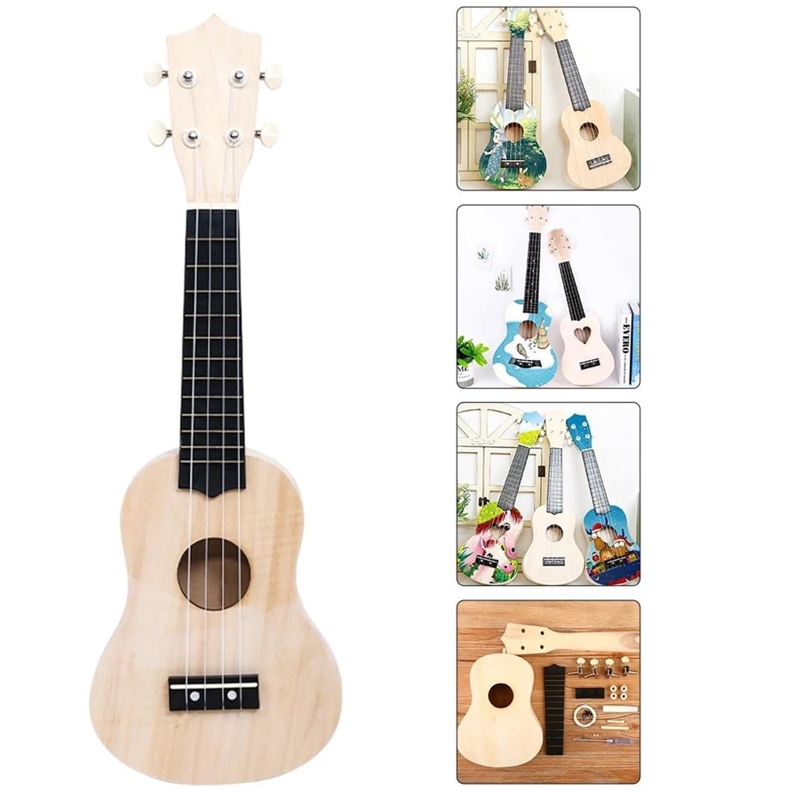 Set Di Strumenti A Corda Per Ukulele In Legno Per Principianti Ukulele