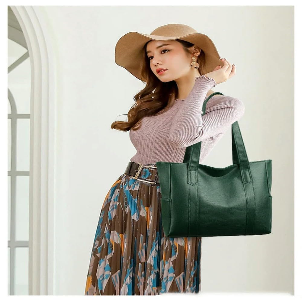 Casual PU Pelle Grande capacità Tote Borse per Le Donne Moda Tinta Unita Cerniera Femminile Borsa a Tracolla Donna Borsa a Mano