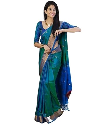 SGF11- Women's Kanjivaram Woven Soft Silk Saree 