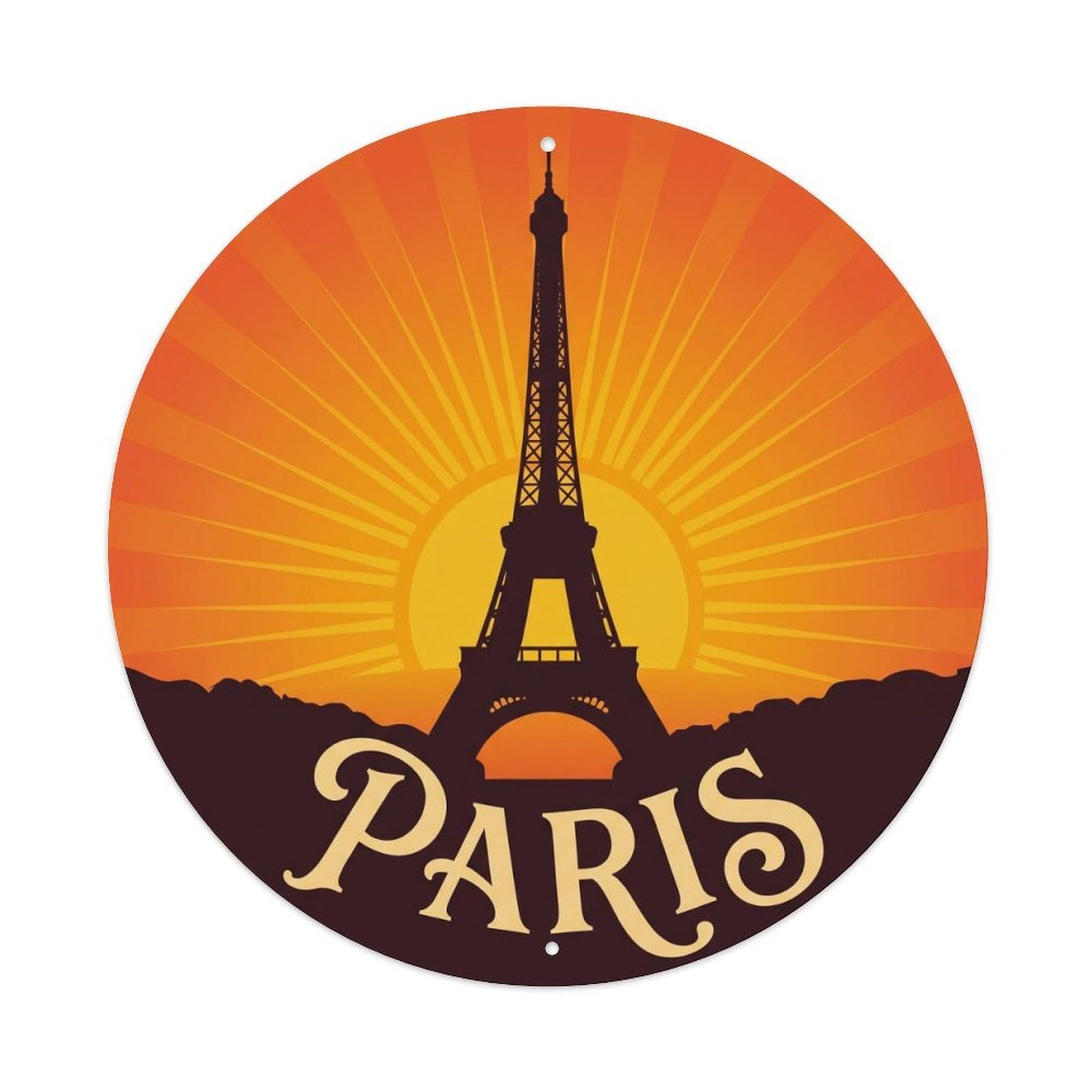 Vintage Travel Parisian Eiffel Tower 1 Metal Tin Sign Plaque