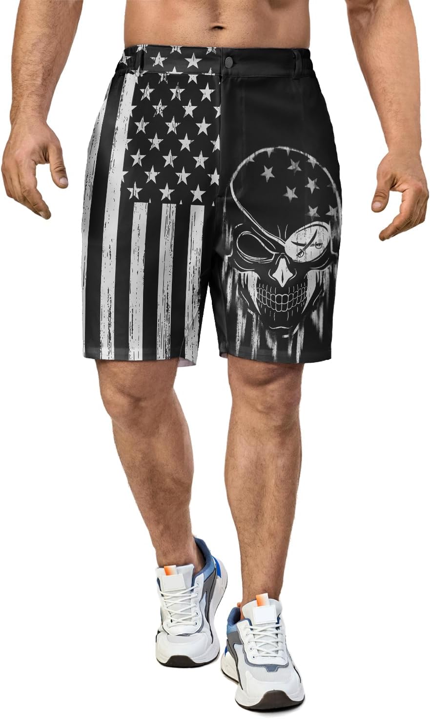 Funny Men's Golf Shorts Fun Work Polo Dress Short for Men Lightweight Quick Dry Multi-Pocket