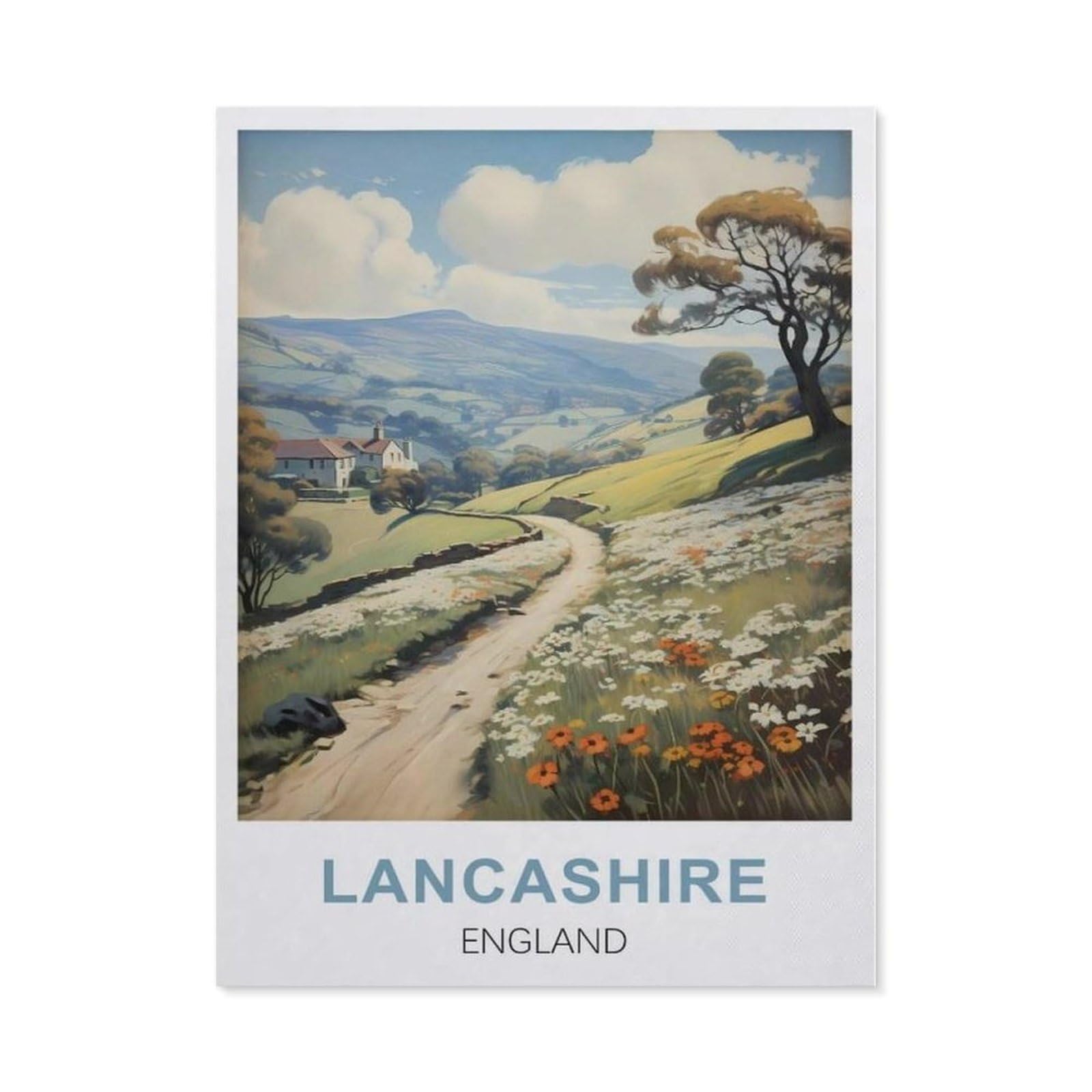BEAYODKP Diamond Painting，Lancashire England（30 x 40 cm）