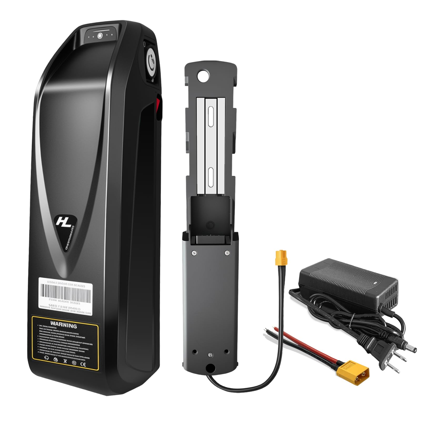 48V Ebike Battery (12AH-20AH) for Electric Bicycles & E-Motorcycles and E-Bike Scooter, Built-in 30A BMS (100W-1500W), with Fast Charger & XT60 Connector and Base (48V12AH Lithium-ion)