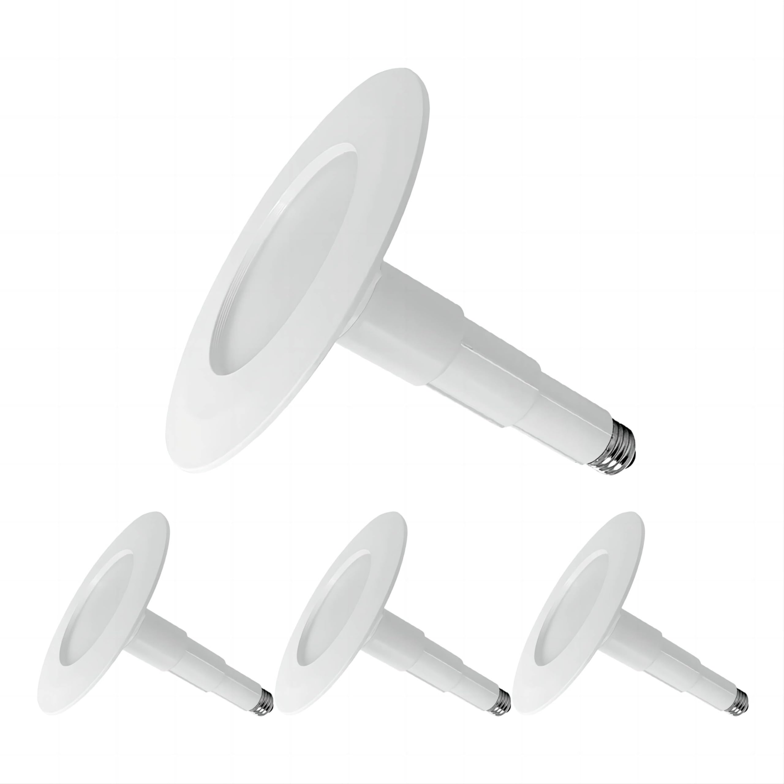 Jolux 4-Pack 5/6-Inch LED Can Light Retrofit, 12W, 800 Lumens, 5000K
