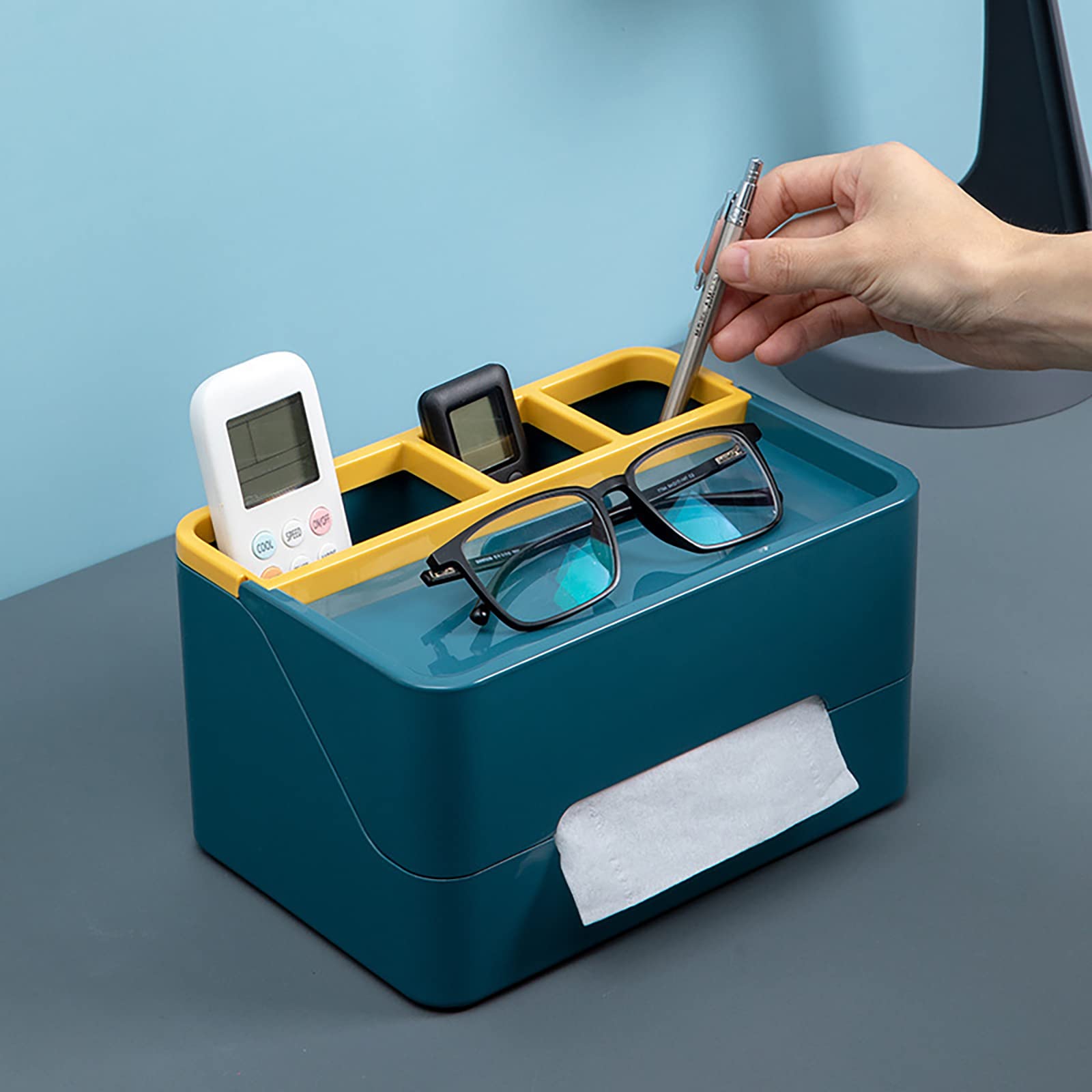 Amazon｜ティッシュケース リモコン ラック 収納 スマホスタンド