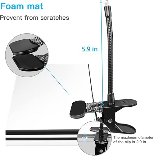 Miniatura 5 de OkeMeeo Soporte de abrazadera de cuello de cisne para cámara Arlo Pro 4Pro 3Pro 2EssentialeufyOwlet DuoReolink y más en canalón, protector de