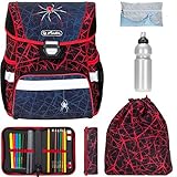 Ranzen Maß: 37 x 31 x 24 cm, Volumen 16 Liter, Gewicht: 950 Gramm, Material: 100% Polyester, Lieferung ohne Deko ||| Dieser Schulranzen ist auch optimal für kleinere Schüler, da er nur 950 Gramm wiegt. Als Schulrucksack Komplettset auch recht günstig, da fast alles komplett für den Schulstart bereits dabei ist. Der Erstklässler Tornister mit sicherem Stand. Lieferung ohne Deko
