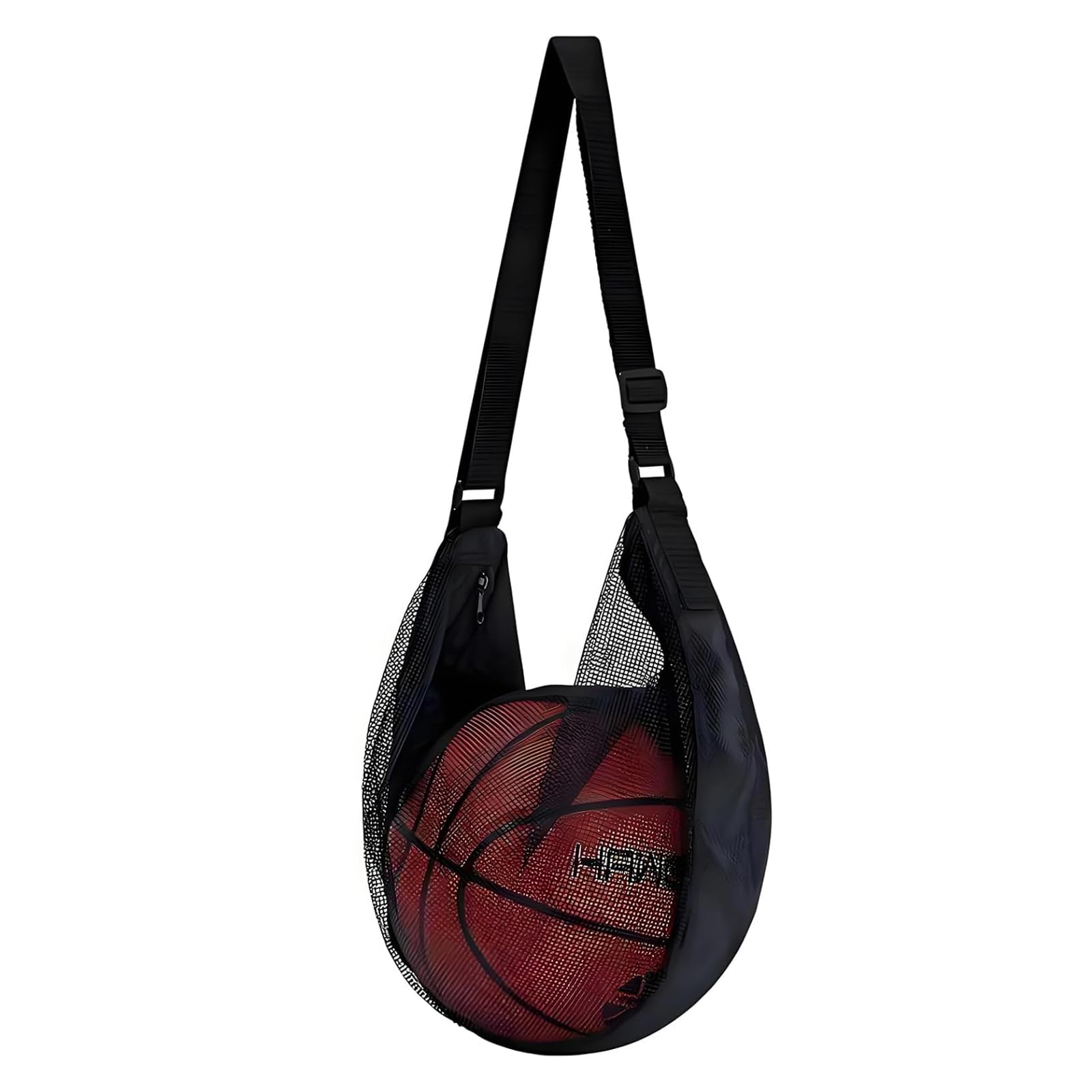 1 Borsa da Basket con Cavo,Borsa per Palloni,Rete resistente per palloni da basket e calcio,Zaino per Palla Portatile,Sacco sportivo traspirante,Rete portapalloni portatile per allenamenti,partite.