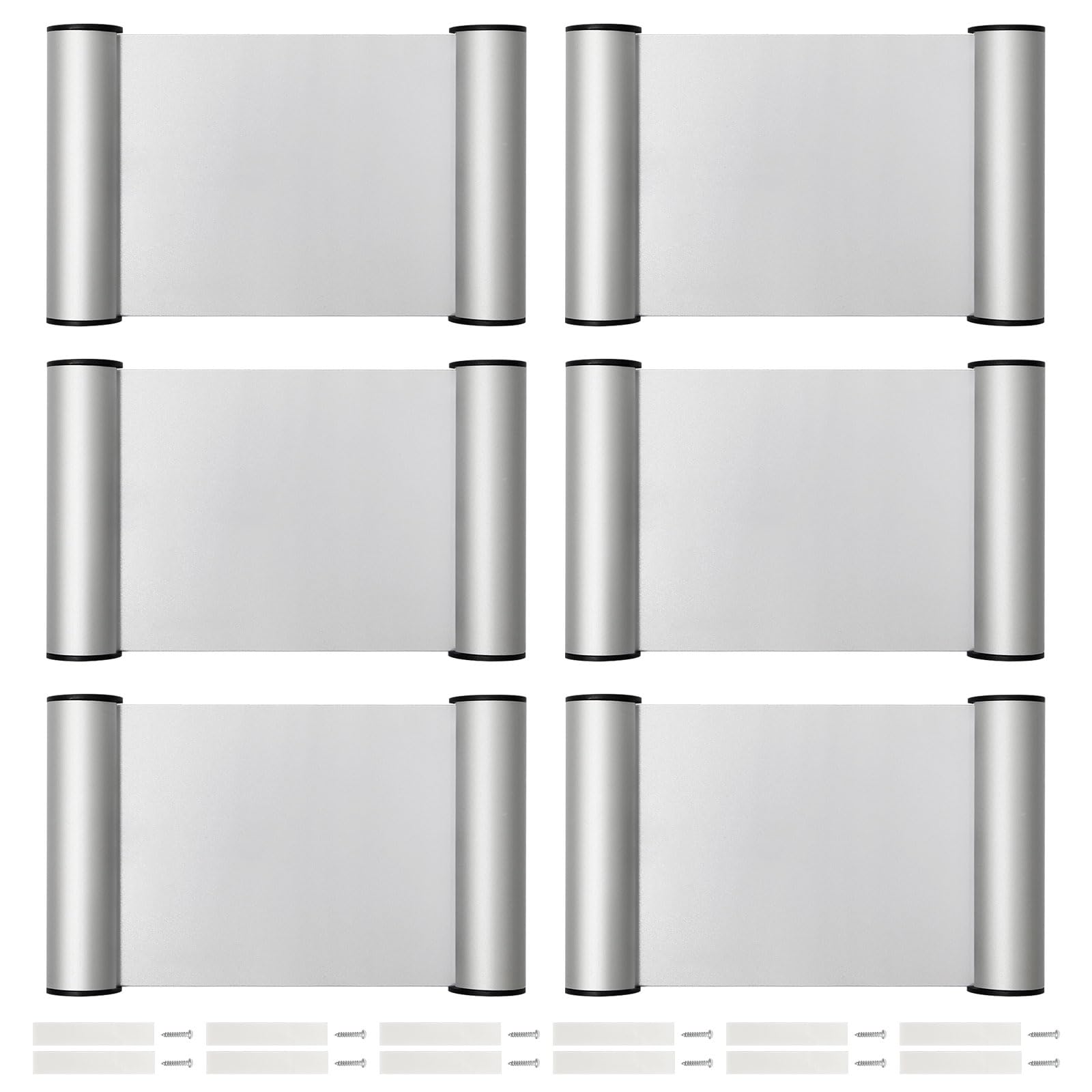 6 Piezas A6 Placa Puerta Oficinas, Autoadhesivas Identificativas de Aluminio(148x105 mm) para un Fácil en la Pared Señalización Profesional para Espacios de Trabajo, Consultas, Exposiciones