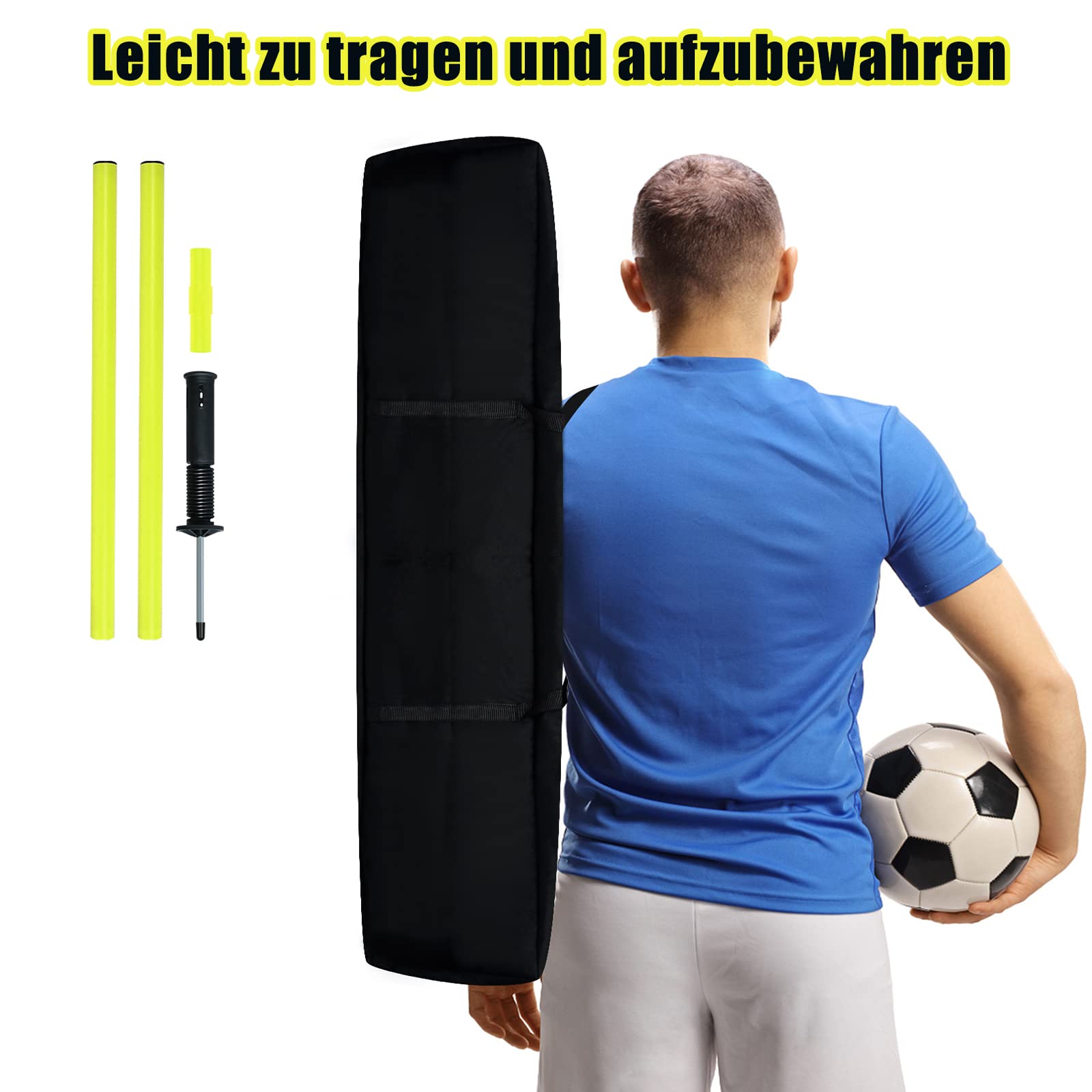 HENGMEI Lot de 6 barres d'agilité rebondissantes pour football - Accessoires d'entraînement pour l'agilité - Pour l'entraînement d'agilité et de coordination - Adultes et enfants - Chiens