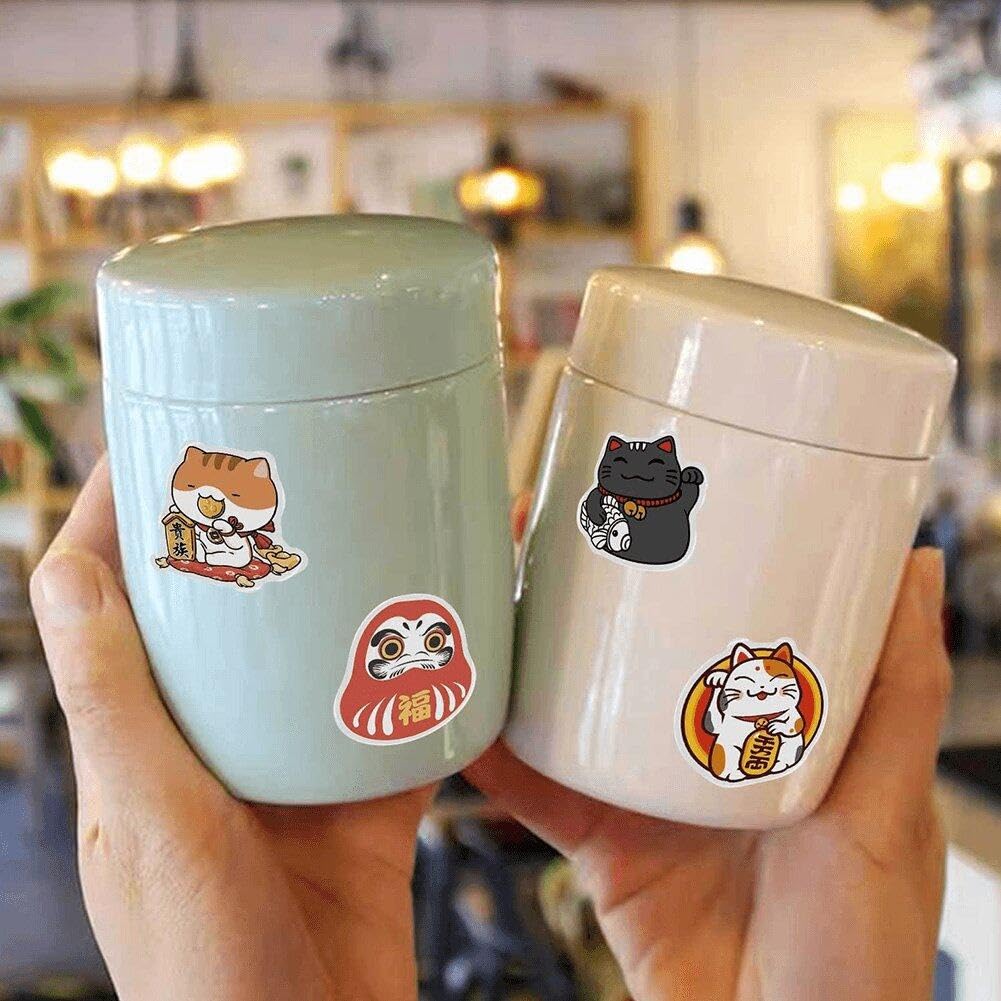 Lot De 50 Autocollants En Forme De Chat Porte-bonheur Japonais