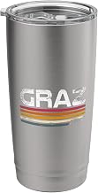 Retro Graz Austria Souvenir Graz Austrian City Stainless Steel Insulated Tumbler