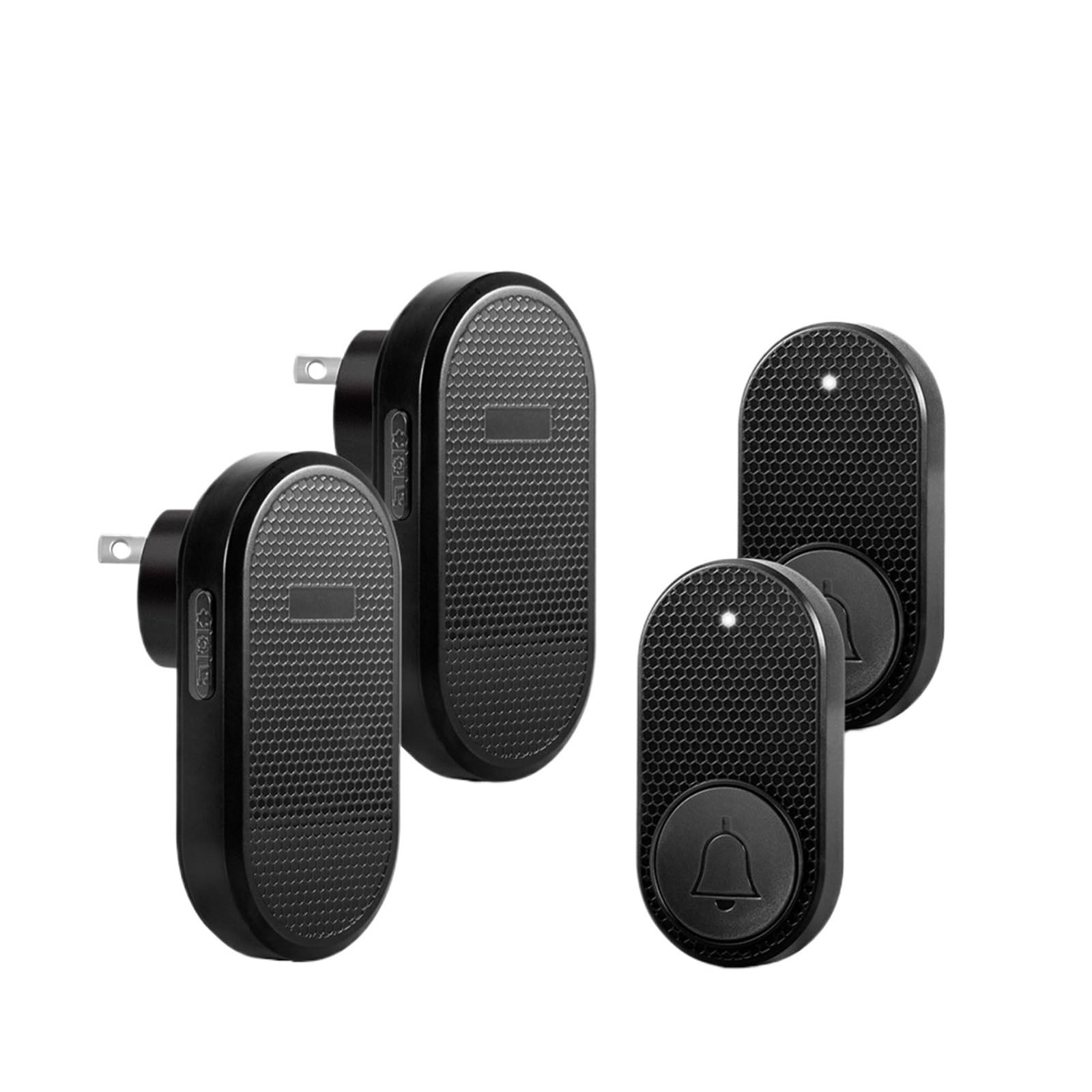 Sonnette Intelligente sans Fil, Alarme de sécurité for la Maison, avec 33(2 Receiver 2 Button,US Plug)