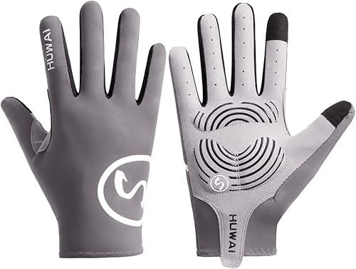 Guantes de ciclismo acolchados de dedo completo, guantes de bicicleta de montaña, guantes de MTB transpirables para hombres y mujeres