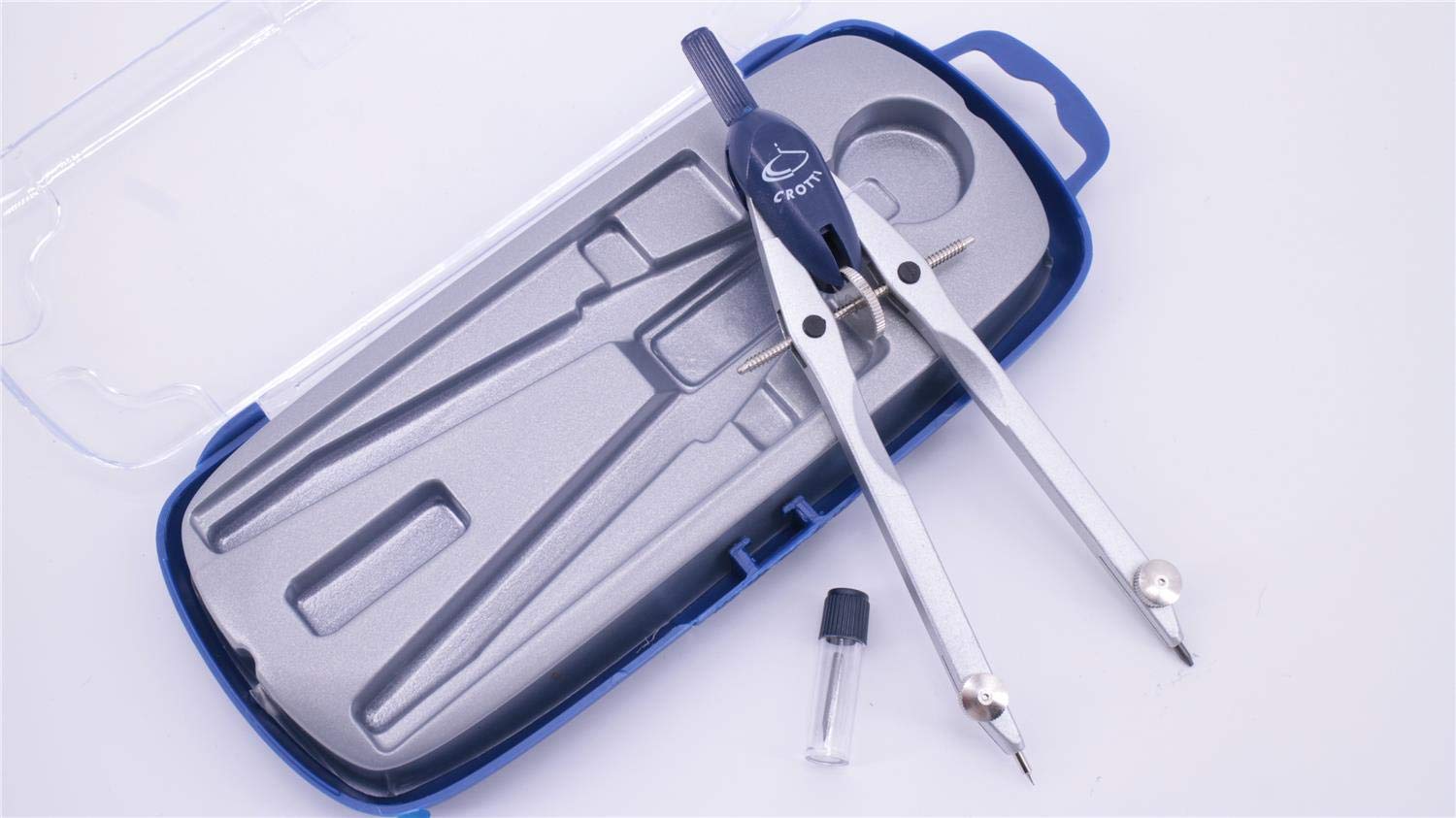 Balaustrone ad aste fisse a movimentazione micrometrica - Argento con testa blu.