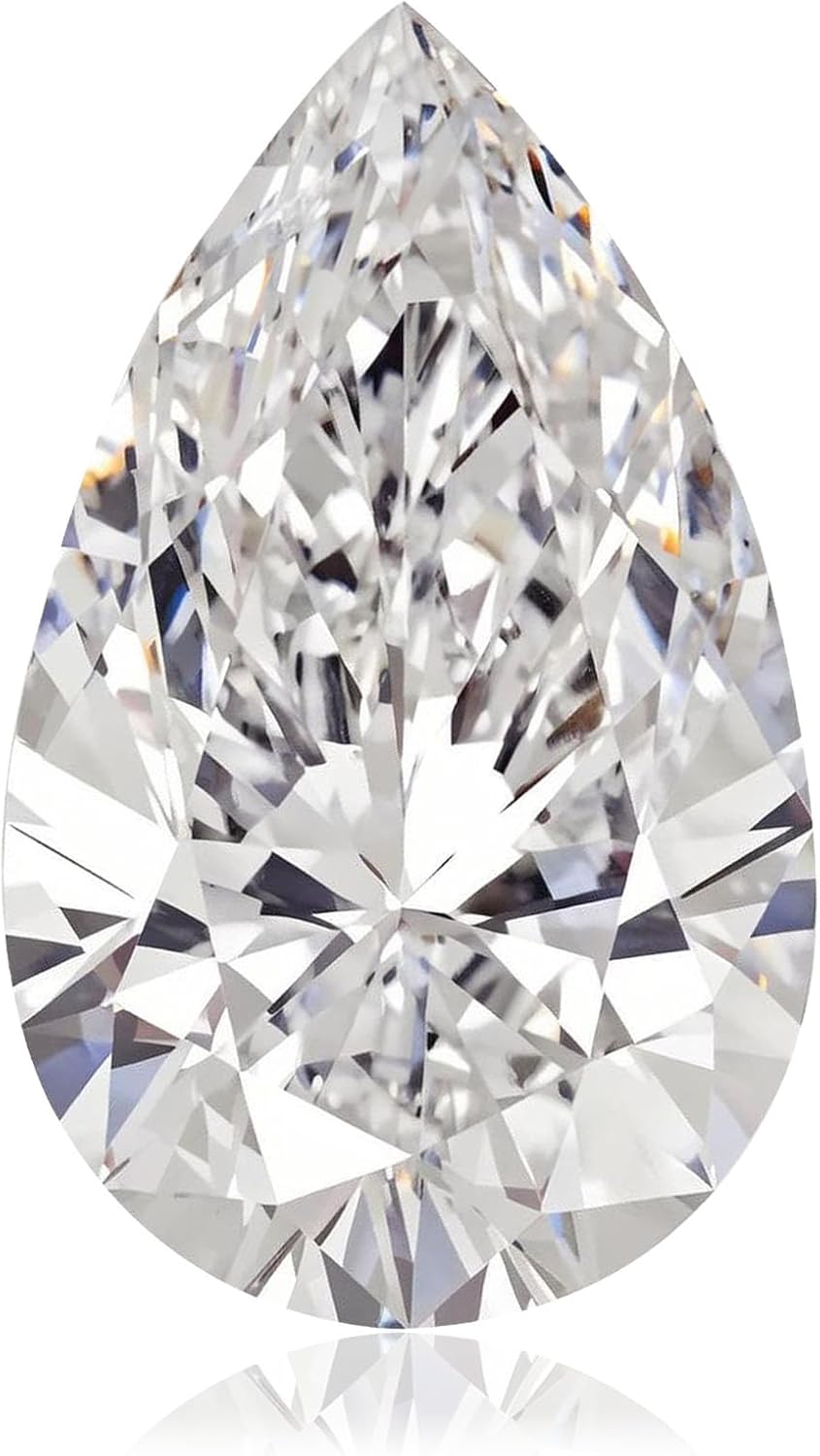 Moissanite Loose Stone 0.5-10 Carat D Color VVS1 Clarity Pear Cut Moissanite Gemstones with GRA Certificate for Diamond Jewelry Making