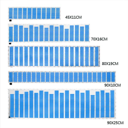F And B Led Light Sound Music Beat Activated Car Stickers Equalizer Glow Led Light Audio Voice Rhythm Lamp (18In X 4.5In (45Cm X 11Cm), Blue) #TOP3