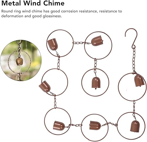 Miniatura 3 de Tnfeeon Campanillas de viento rústicas de cobre para exteriores, campanillas de viento únicas para decoración al aire libre, decoración de jardín,