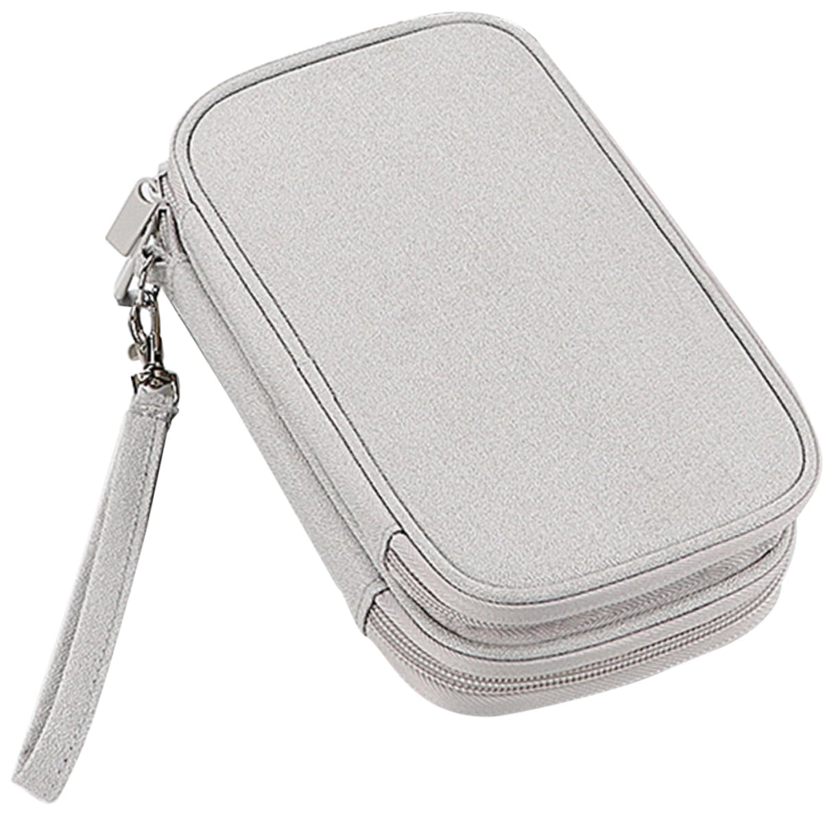 Uonlytech 2piezas Organizador De Accesorios Electrónicos Portátil Estuche De Almacenamiento para Cables y Dispositivos Bolsa De Viaje Multiusos Doble Elegante