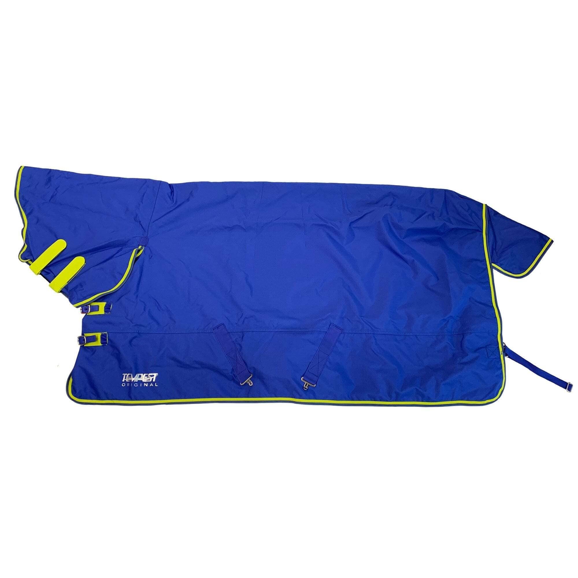 Tempest - Manta de Caballos para Ejercicio Cuello Combinado Original 50 (4') (Azul Real)