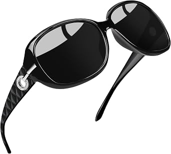 Joopin Big Womens Sunglasses Polarized Trendy Sun Glasses Large Rectangle UV Protection Rhinestone Sunnies
