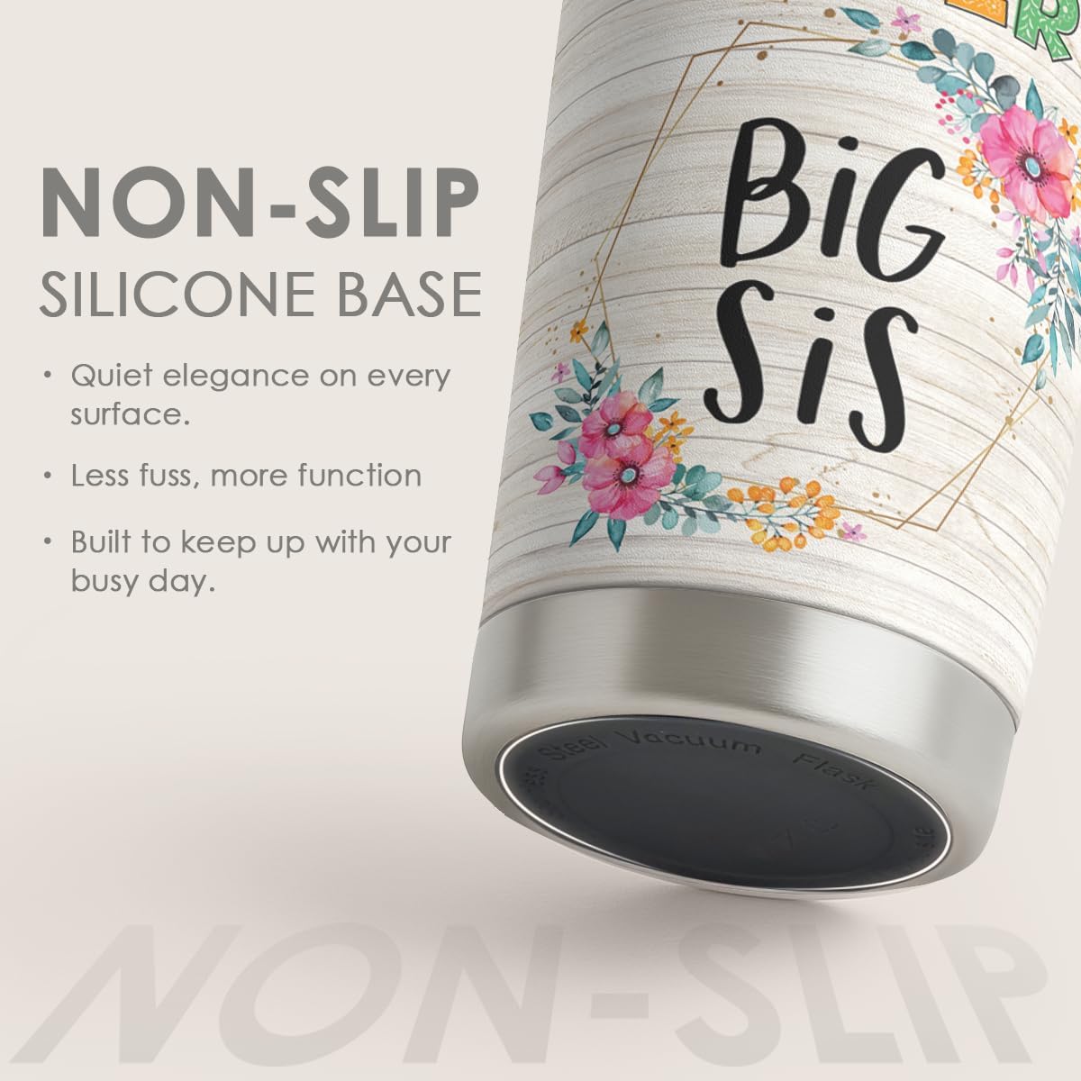 SANDJEST Sister Gifts - Sister Stainless Steel 20oz Tumbler, Insulated Travel Mug, Gifts for Birthday, Christmas, Women, Girls, Best Friends - Image 4