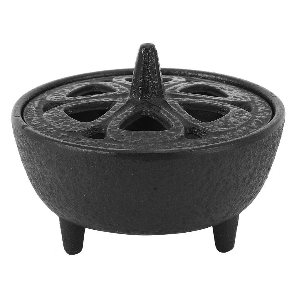 BelissyCast Iron Incense Burner, Cast Iron Lotus Shaped Incense Aromatherapy Burner Wax Melts Log Burner Zen Minded Cast Iron Lotus Incense Burner for Home Decoration Bathroom Bedroom