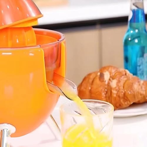 Miniatura 6 de Exprimidor eléctrico de cítricos de 300 W, exprimidor de limón y pomelo naranja, potente fabricante de jugo de naranja con mango apto para