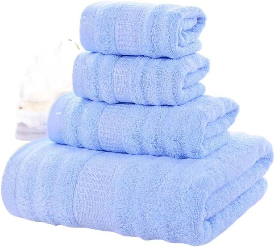 Set of Cotton Bath Towels Thickened Fiber Bath Towels Adult Household Towels Square Towels