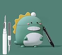 Vista 17 de Linda Funda de Pato para Airpod de 2ª y 1ª Generación, Divertida Funda de Airpods 3D de Dibujos Animados Kawaii con Kit de Limpieza y Llavero