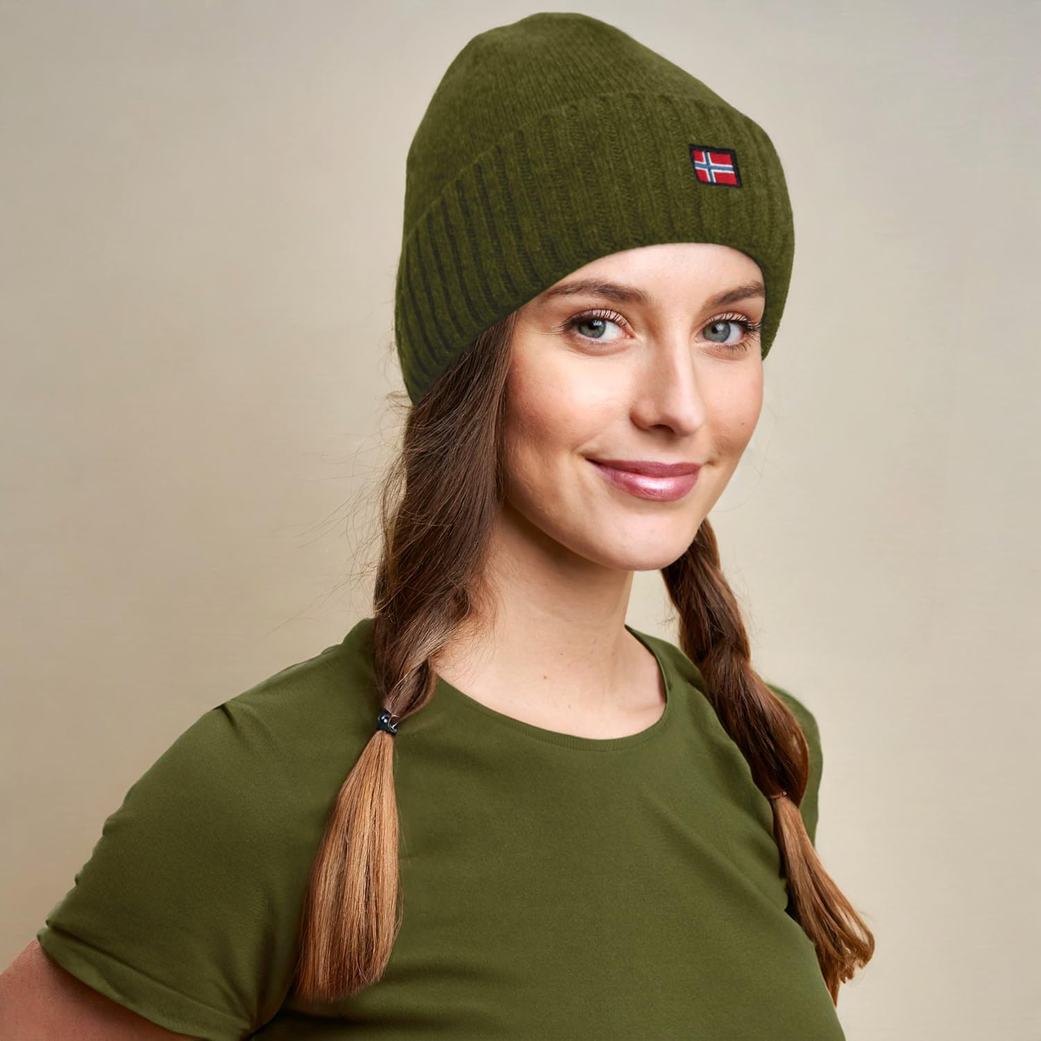 ACE Norway Gorro de invierno - gorro de lana de oveja de punto para adultos - gorro de lana para mujeres y hombres