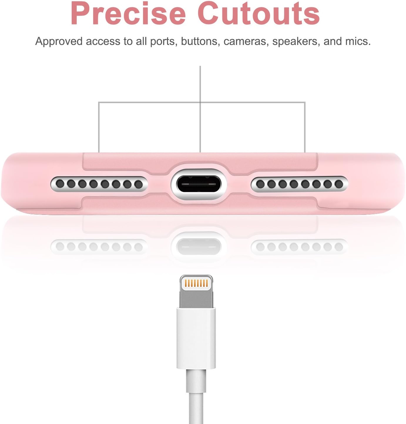 iPhone 7 Plus Case,BENTOBEN Slim Three Layer Shockproof Bumper Soft Silicone Cover Case for iPhone 7 Plus 5.5 Inch (Patented Pattern), Rose Gold