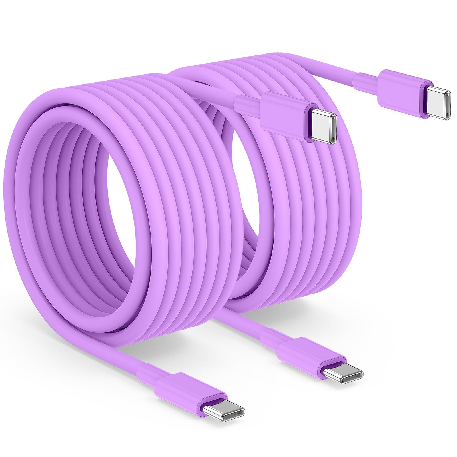 Confezione da 2 cavi USB C a C, 60 W, da tipo C a tipo C, cavo di ricarica rapida per iPhone 17, 16, 15 Pro, Pro Max, Plus, iPad Pro, MacBook Air 13", iPad Pro, Air, per Samsung Galaxy S25 e altri