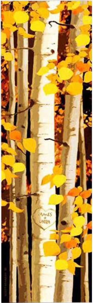 BLACK FOREST DECOR Sunny Aspens Personalized Block Mount 6.5" Wx18 H