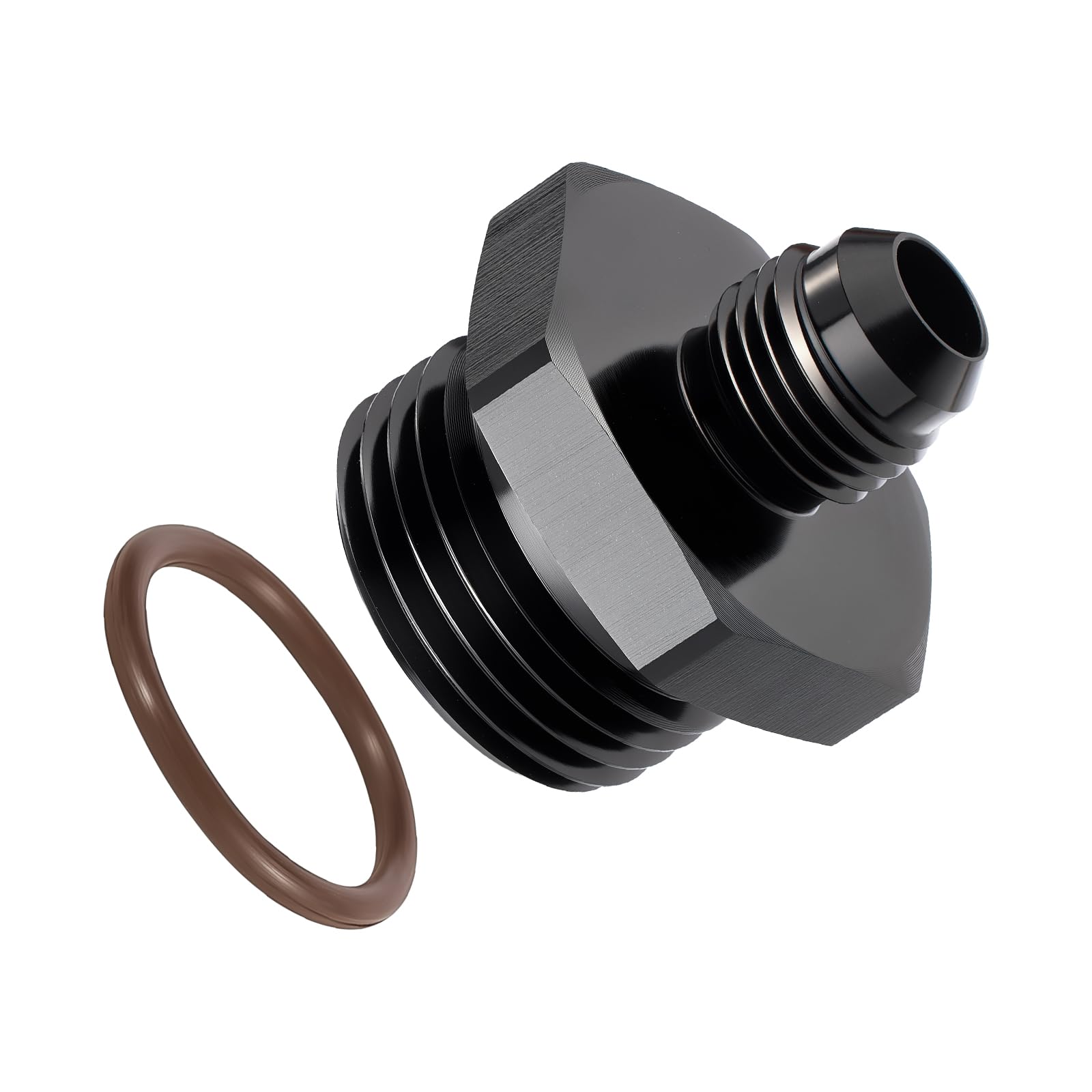 EVIL ENERGY 6AN Flare to 12AN ORB Male 1PC Fuel Rail Adapter Fitting Black
