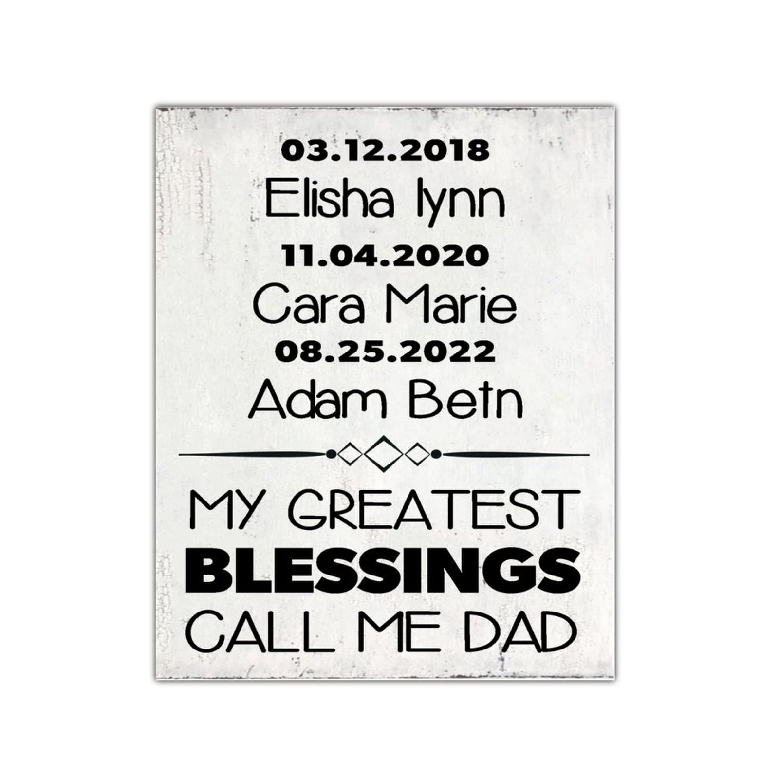 Panneau en bois suspendre cadeau père fille | Tableau mural bois rustique dad