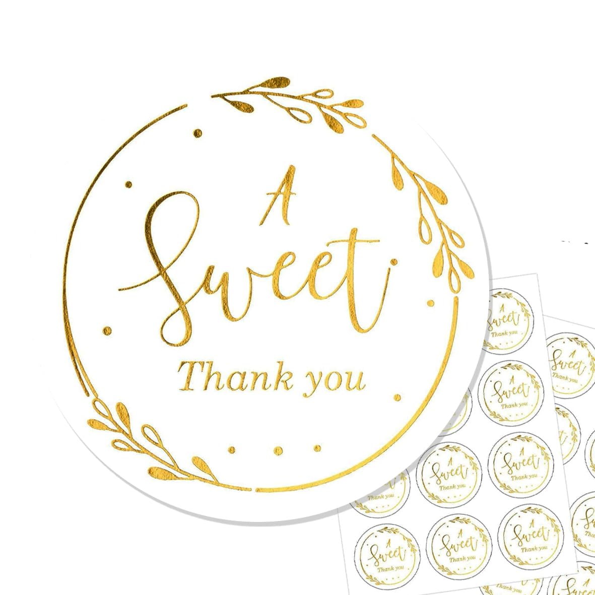 1.45inch Thank You Stickers 240PCS Small Business Labels Envelopes,Love Heart Baking Sticker,Thank Your Order Sealing Stickers Decoration for Business (240 White A Sweet)