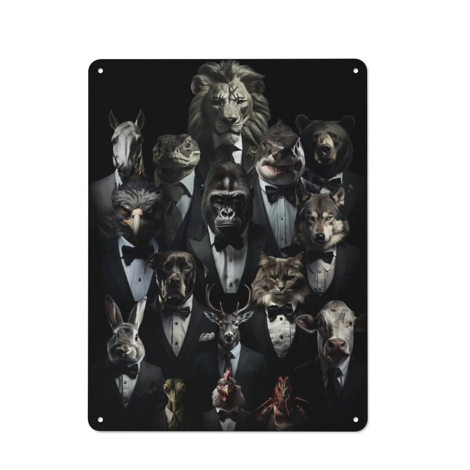 Junmoney Dapper Jungle Retro Tin Sign 40X30cm For Bar Or Restaurant, For Collectors Of Retro Metal Wall Decor