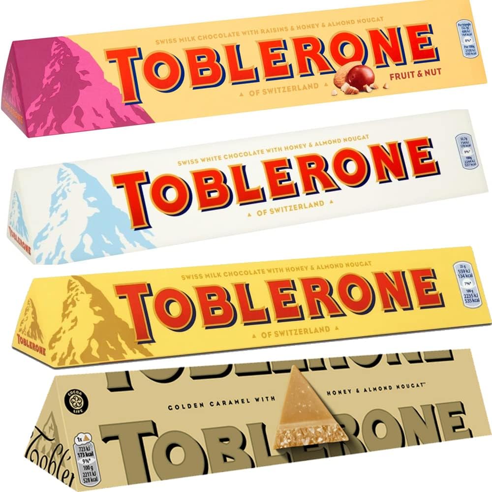 Toblerone Golden Caramel with Honey & Almond Nougat Bar, Fruit & Nut