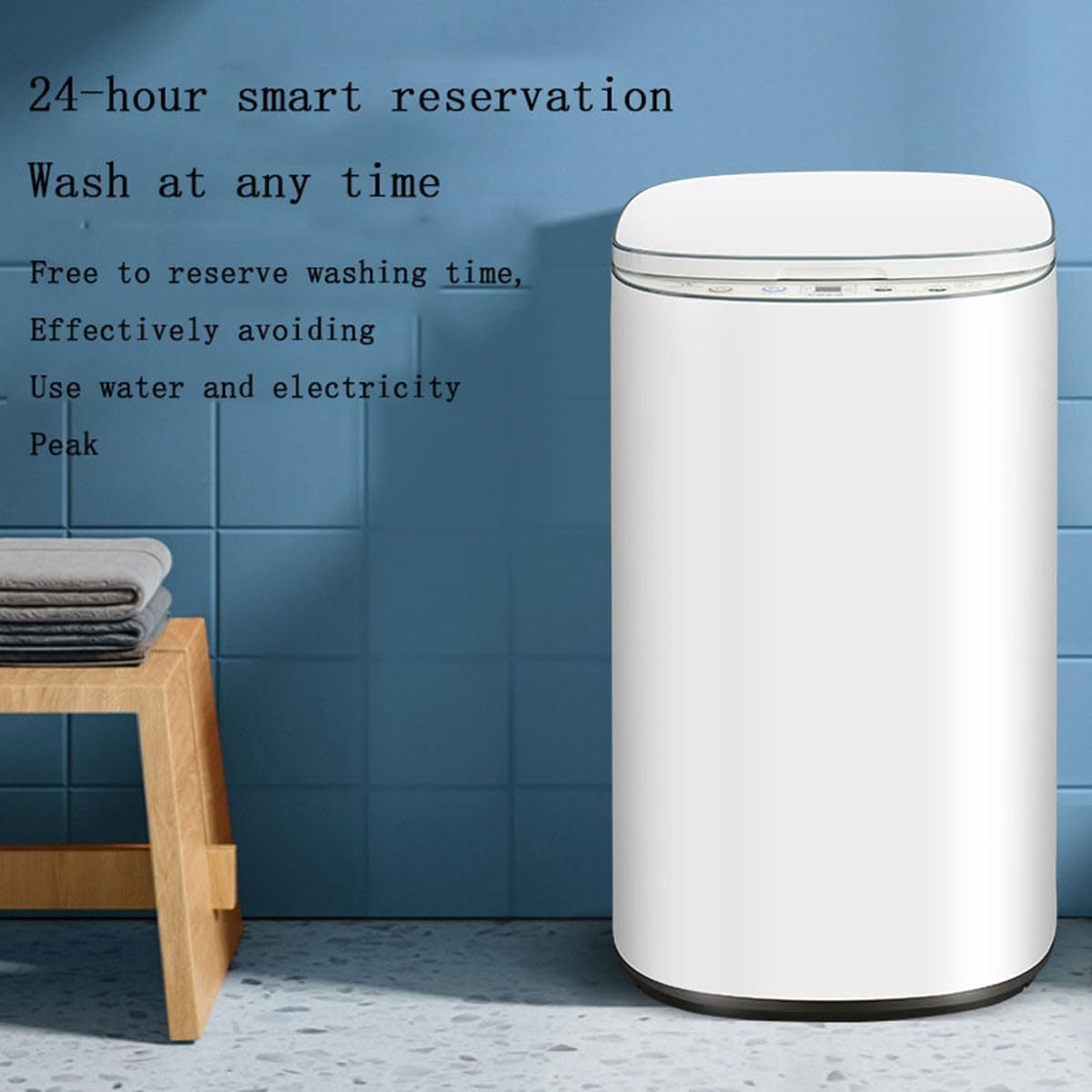 Lave-linge mural, mini-machine à laver compacte, capacité 3 kg, entièrement automatique, lavage rapide 21 minutes, idéal pour les voyages, appartements et résidences étudiantes (jaune).
