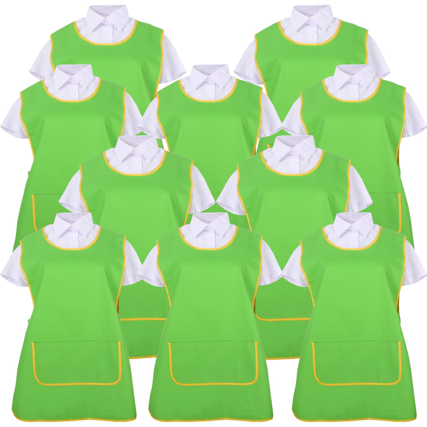 MISEMIYA - Pack*10 Pcs - DELANTAL LIMPIEZA UNIFORME LABORAL CLINICA MÉDICOS LIMPIEZA VETERINARIA SANITARIOS HOSTELERÍA- Ref.868