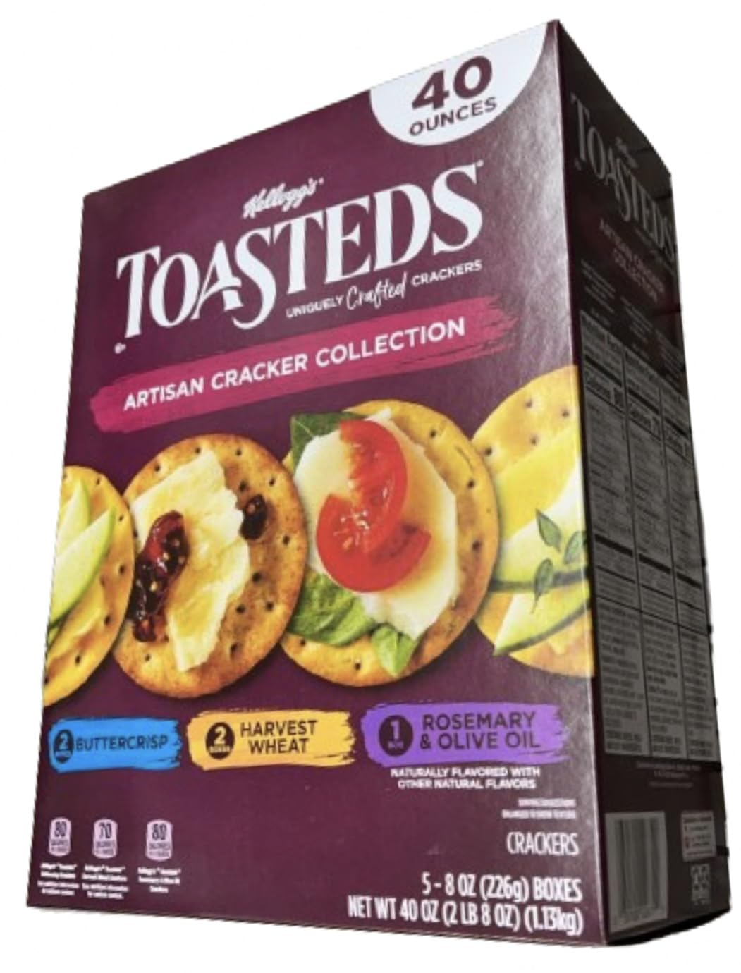 Toasteds Crackers, Toasted Variety Pack, 2 Buttercrisp, 2